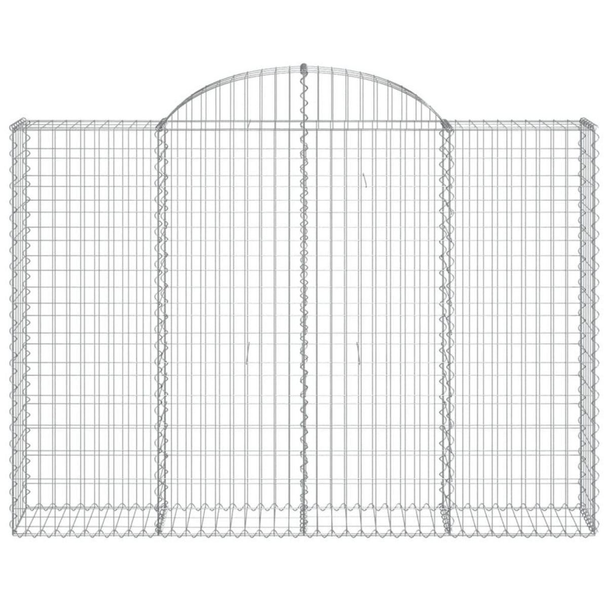 VIDAXL Paniers a gabions arques 8 pcs 200x30x140/160 cm Fer galvanise