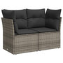 Voir la diapositive 3 : VIDAXL Salon de jardin avec coussins 10 pcs gris resine tressee