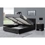 Voir la diapositive 3 : CONCEPT USINE Stucture de lit avec coffre de rangement 140 x 190 cm noir NEWINGTON