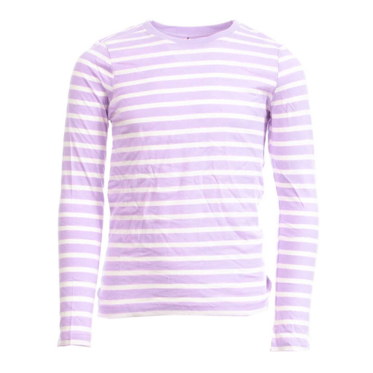 T shirt rayures Violet Fille Kids Only Rikke pas cher Auchan.fr