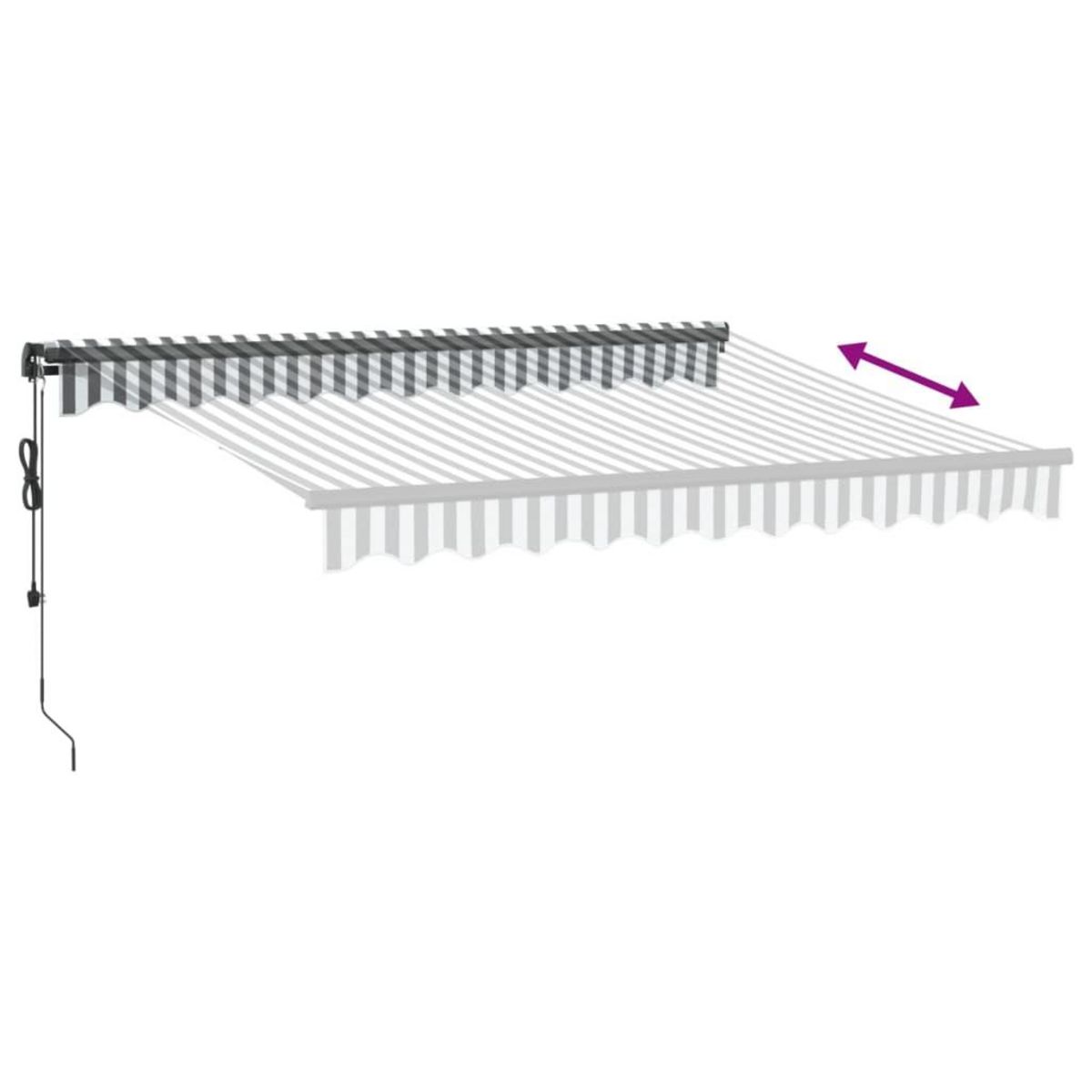 VIDAXL Auvent retractable automatique anthracite et blanc 300x250 cm