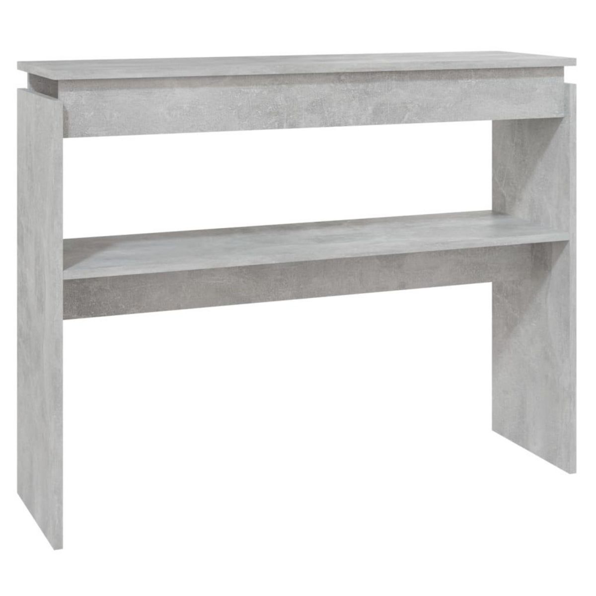 VIDAXL Table console gris beton 102x30x80 cm bois d'ingenierie