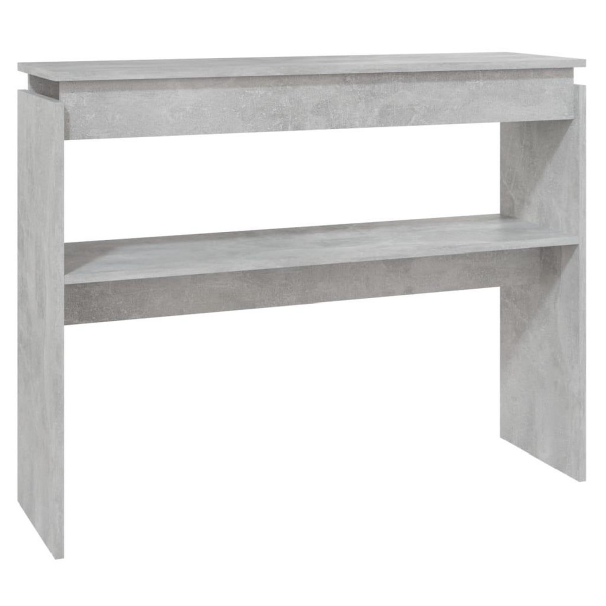 VIDAXL Table console gris beton 102x30x80 cm bois d'ingenierie
