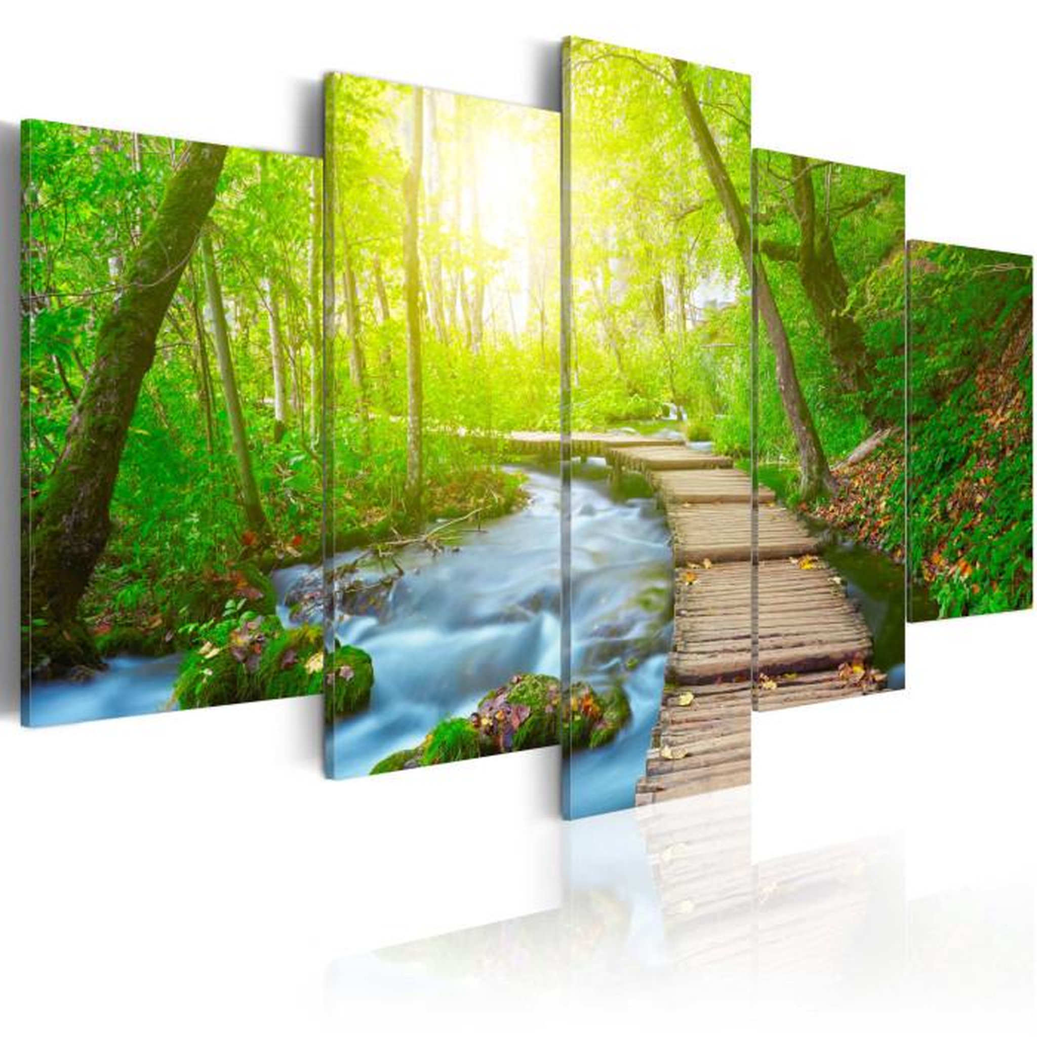 Paris Prix Tableau Imprimé  Sunny Forest. Coloris disponibles : Multicolore