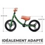 Voir la diapositive 3 : KINDERKRAFT Vélo sans pédales (draisienne) - Selle/guidon réglables - Vert