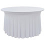 Voir la diapositive 1 : VIDAXL Nappes elastiques de table avec jupon 2 pcs 180x74 cm Blanc
