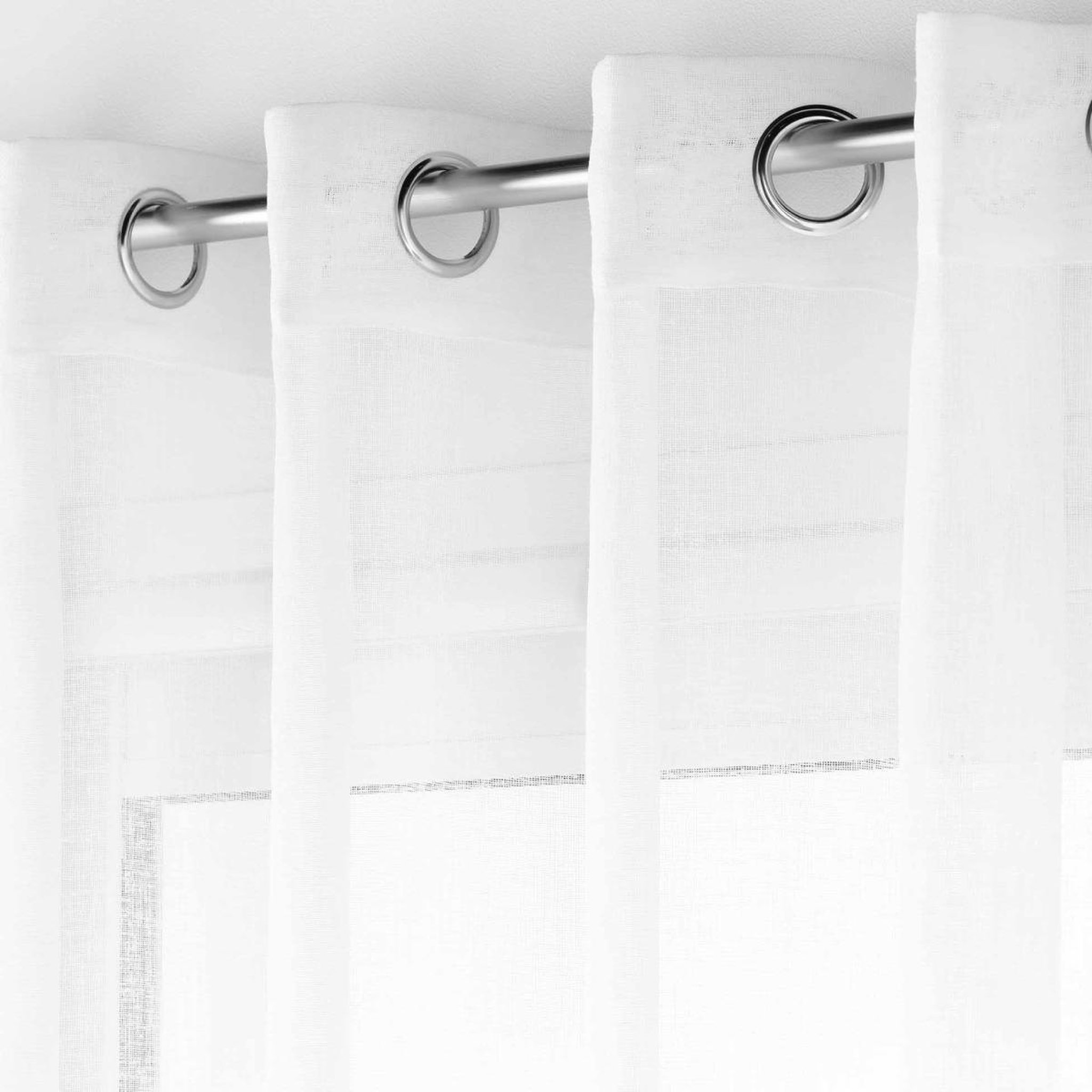 Voir la diapositive 2 : Douceur d'Intérieur Rideau voilage à œillets  carlin  240x240cm naturel
