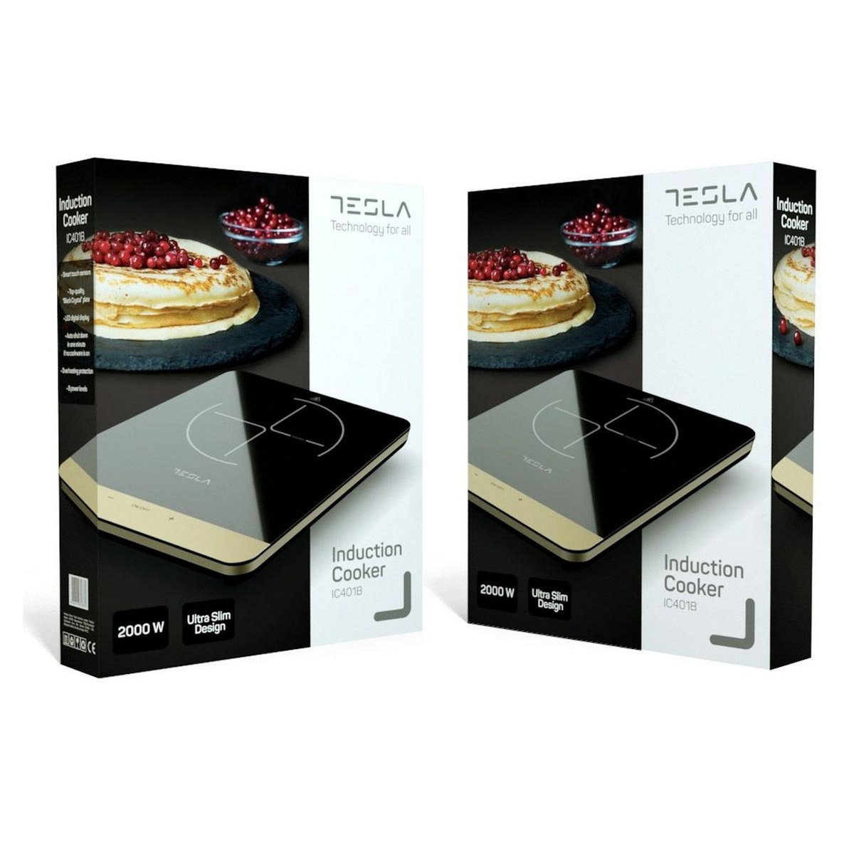 TESLA Table de cuisson induction 1 feu 2000w - IC401B