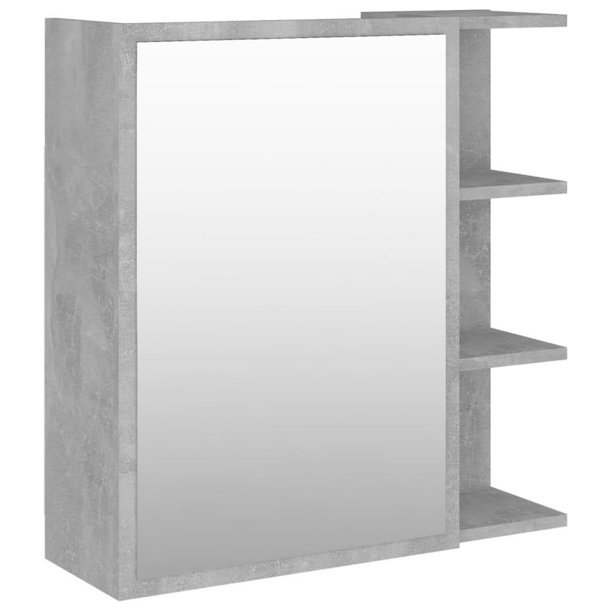 VIDAXL Armoire a miroir de salle de bain Gris beton Bois d'ingenierie