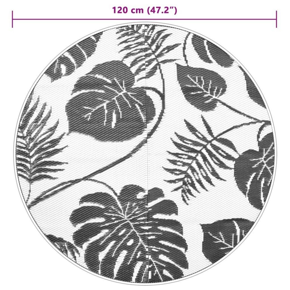 VIDAXL Tapis d'exterieur ARAKIL vert Ø120 cm PP