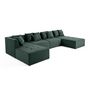 Voir la diapositive 3 : LISA DESIGN Amalfi - canapé modulable panoramique en u - 7 places - en tissu