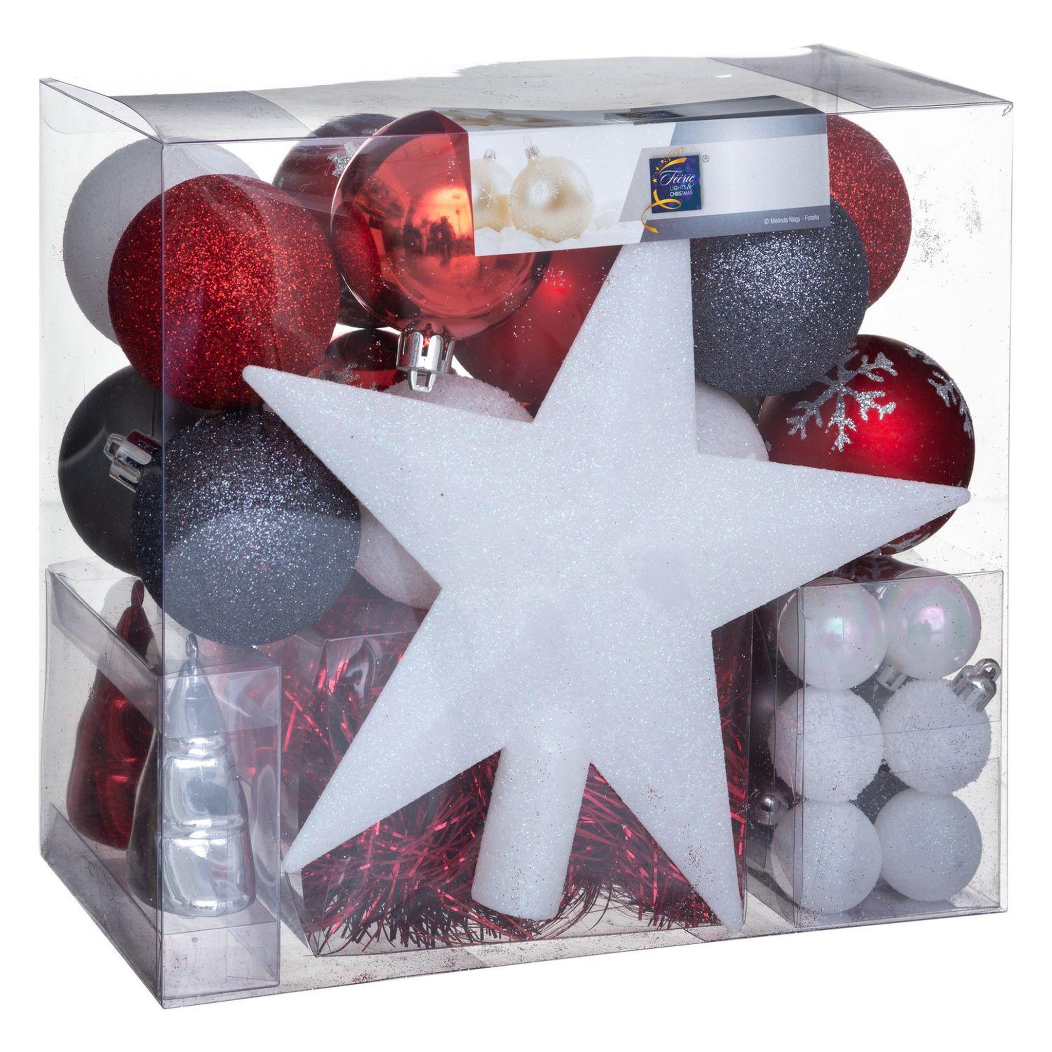 FEERIC LIGHT & CHRISTMAS Kit décoration pour sapin de noël - 44 pièces