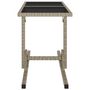 Voir la diapositive 3 : VIDAXL Table de jardin Beige 110x53x72 cm Verre et resine tressee