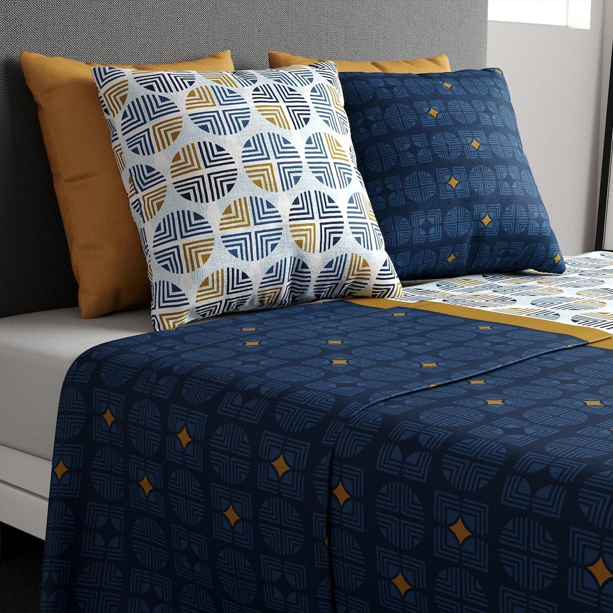Voir la diapositive 2 : ATELIER DU COTON Parure de drap housse 100% coton 57fils-sirius