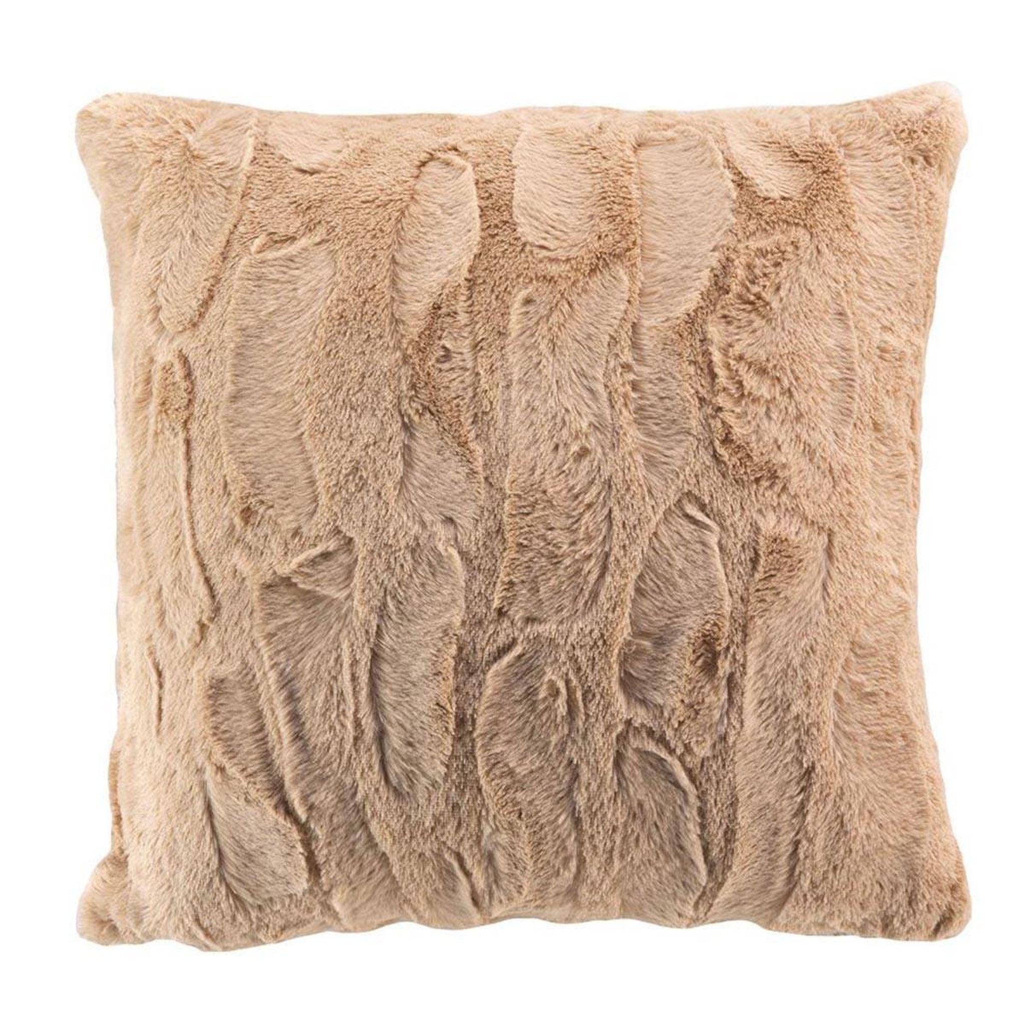 Douceur d'Intérieur Coussin imitation fourrure  foxy  45x45cm sable