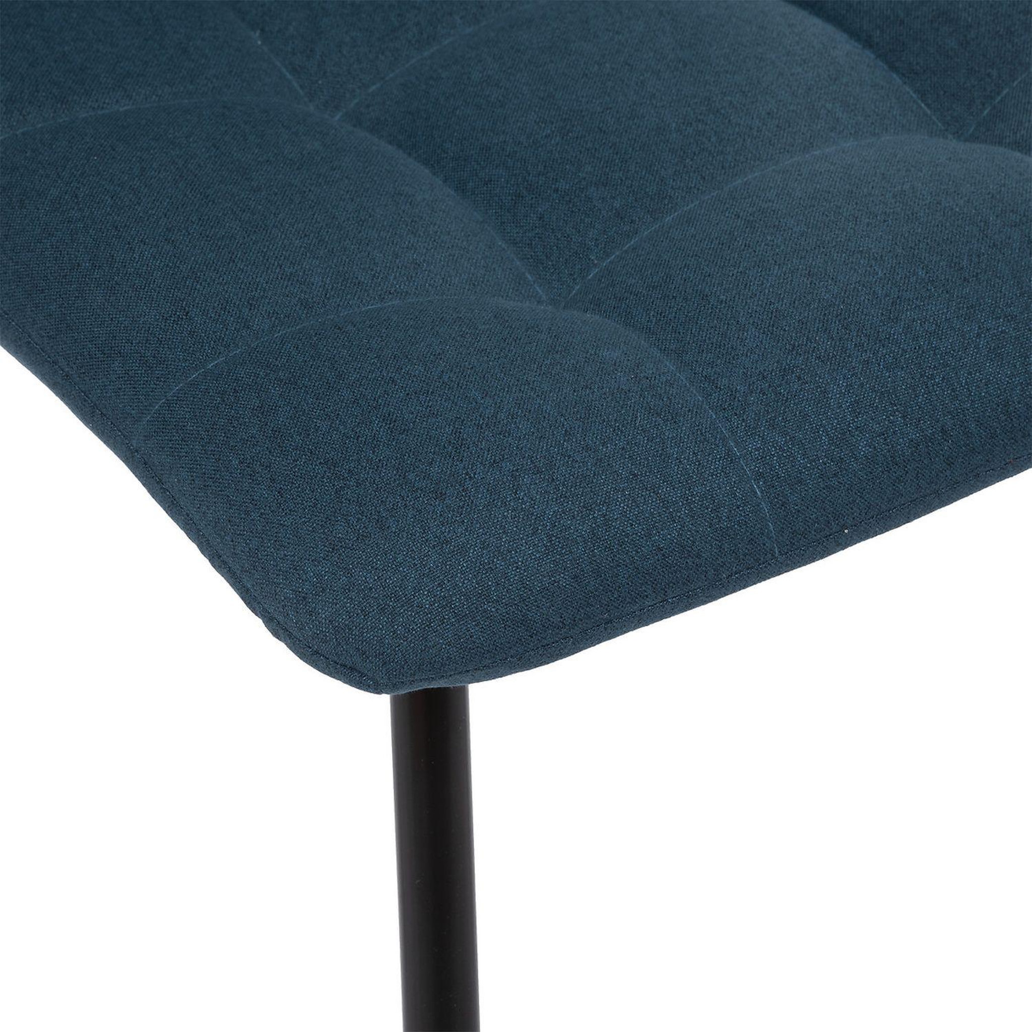 Voir la diapositive 3 : TOILINUX Lot de 4 chaises sirac effet velours - bleu canard