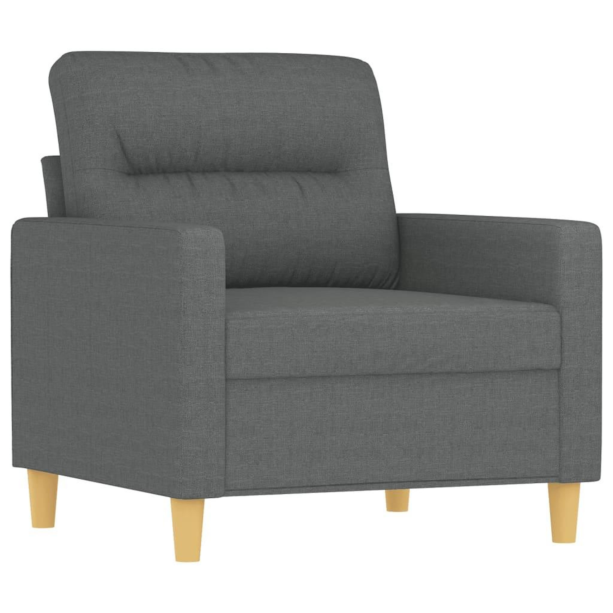 Voir la diapositive 3 : VIDAXL Ensemble de canapes 3 pcs coussins gris fonce tissu