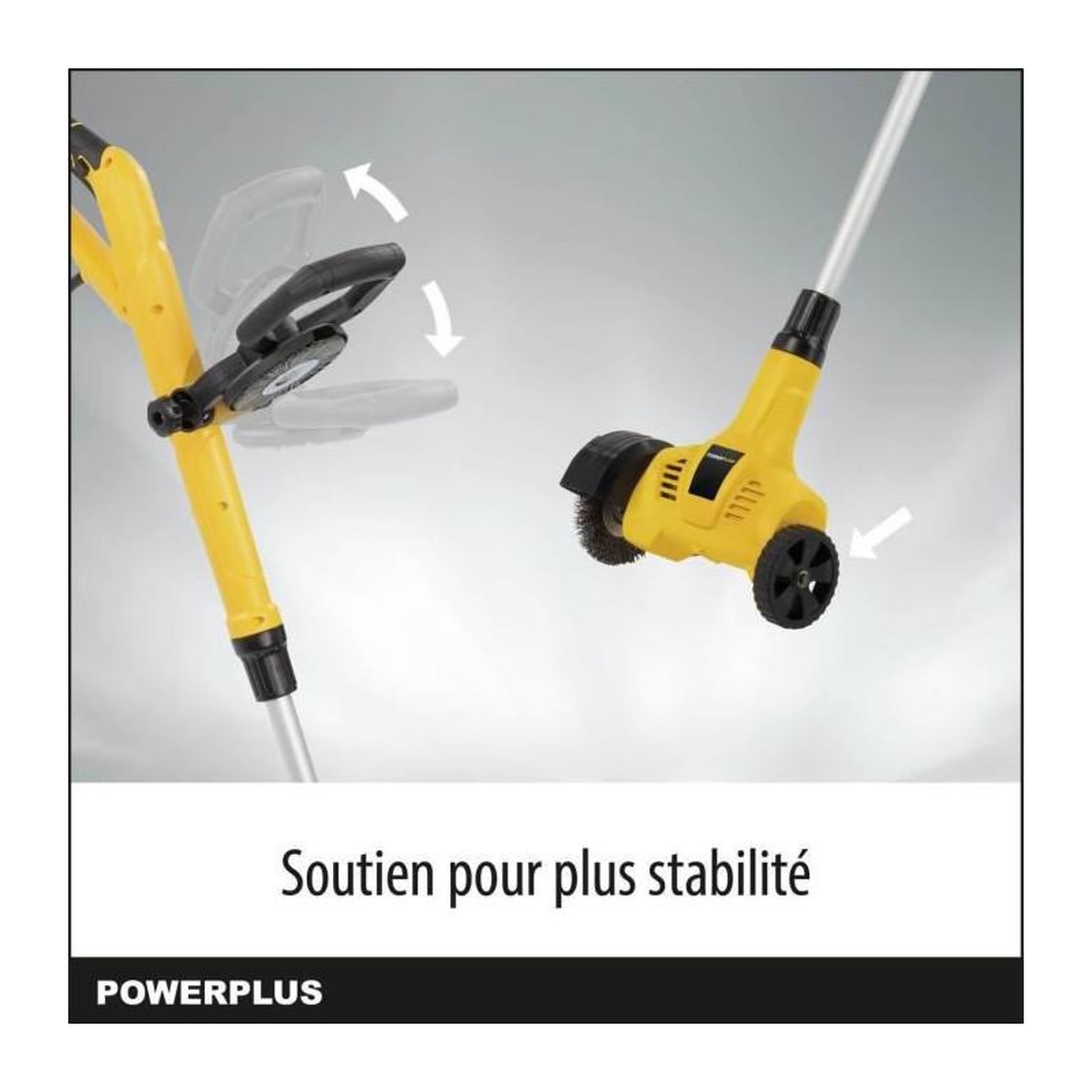 Voir la diapositive 3 : POWERPLUS Désherbeur Téléscopique Électrique Powerplus POWXG6650 - Extracteur de Mauvaises Herbes, 400 W, avec Brosse en Nylon et en A
