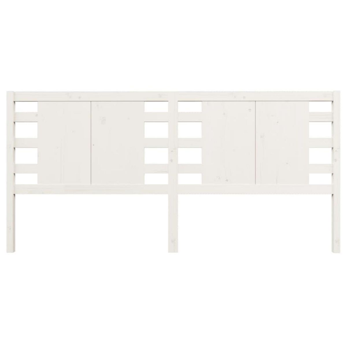 VIDAXL Tete de lit Blanc 156x4x100 cm Bois massif de pin