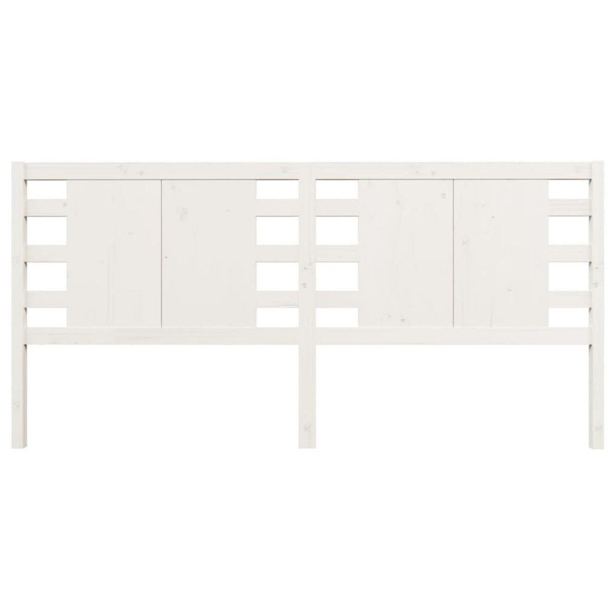 VIDAXL Tete de lit Blanc 156x4x100 cm Bois massif de pin