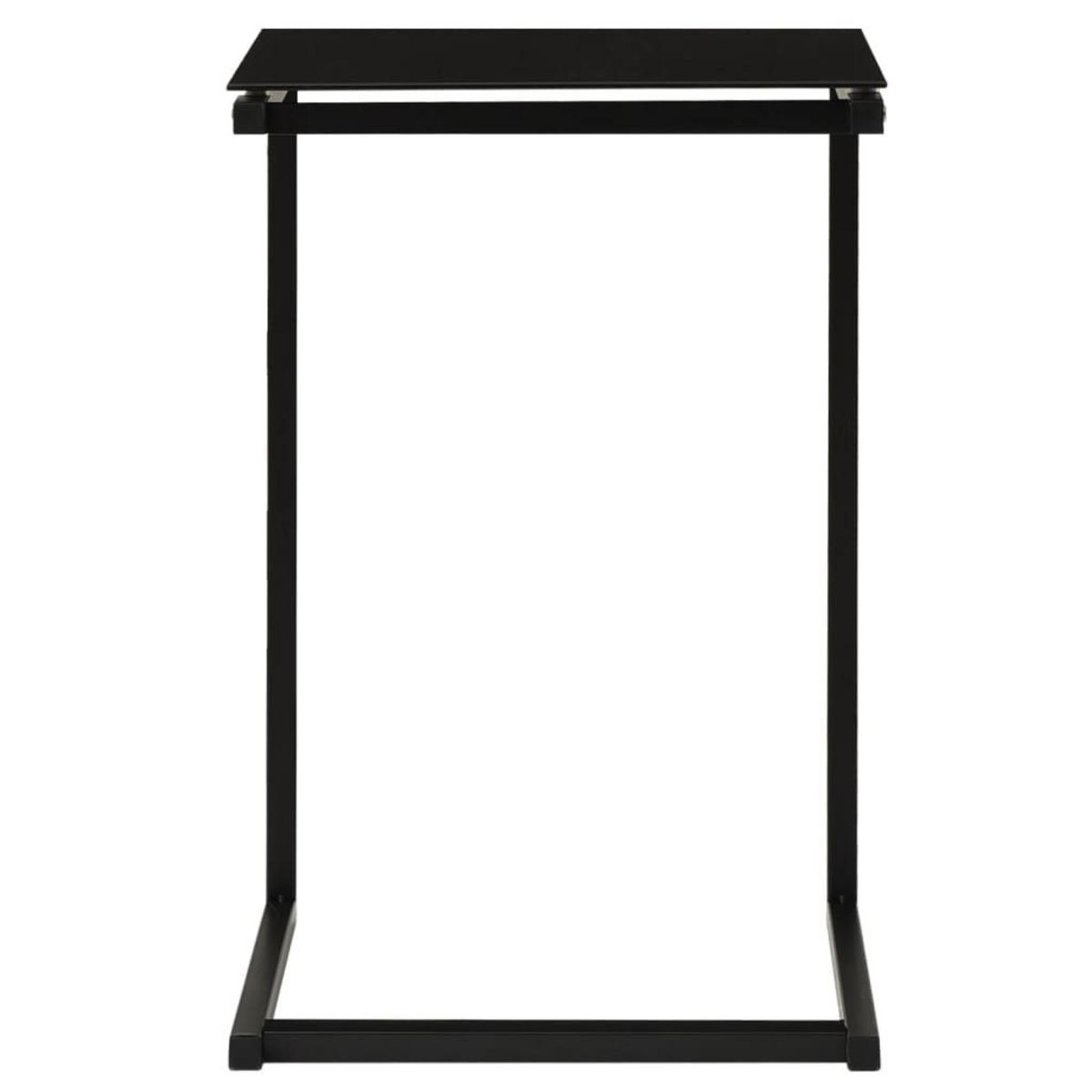 VIDAXL Table d'appoint Noir 40x40x60 cm Verre trempe