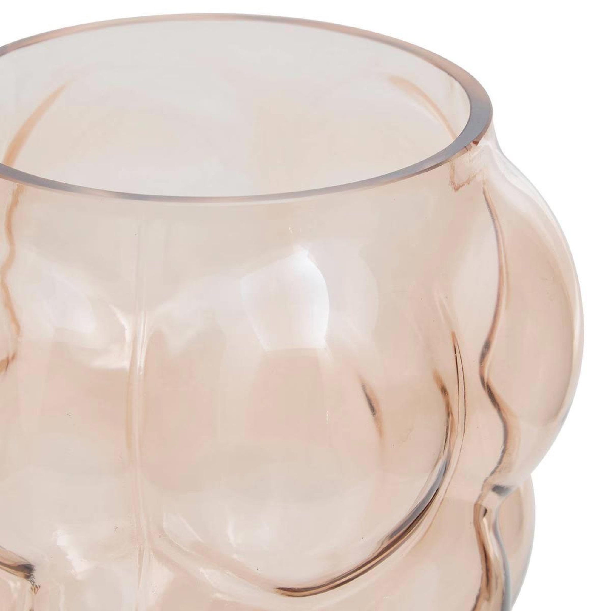 Voir la diapositive 2 : ATMOSPHERA Vase en verre soufflé  edia  18cm rose clair