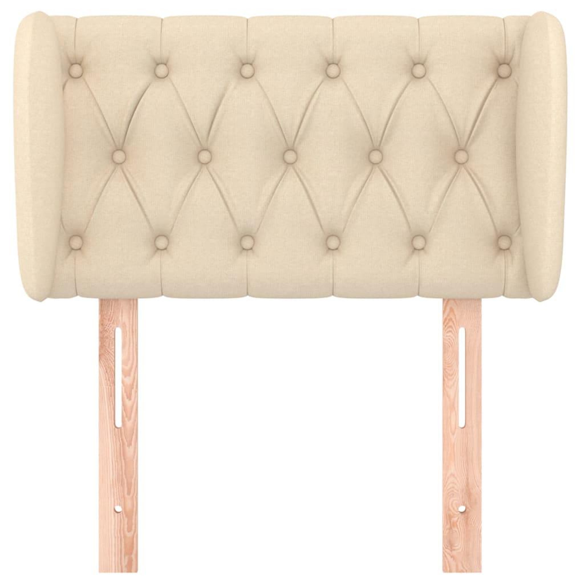 Voir la diapositive 3 : VIDAXL Tete de lit avec oreilles Creme 83x23x78/88 cm Tissu