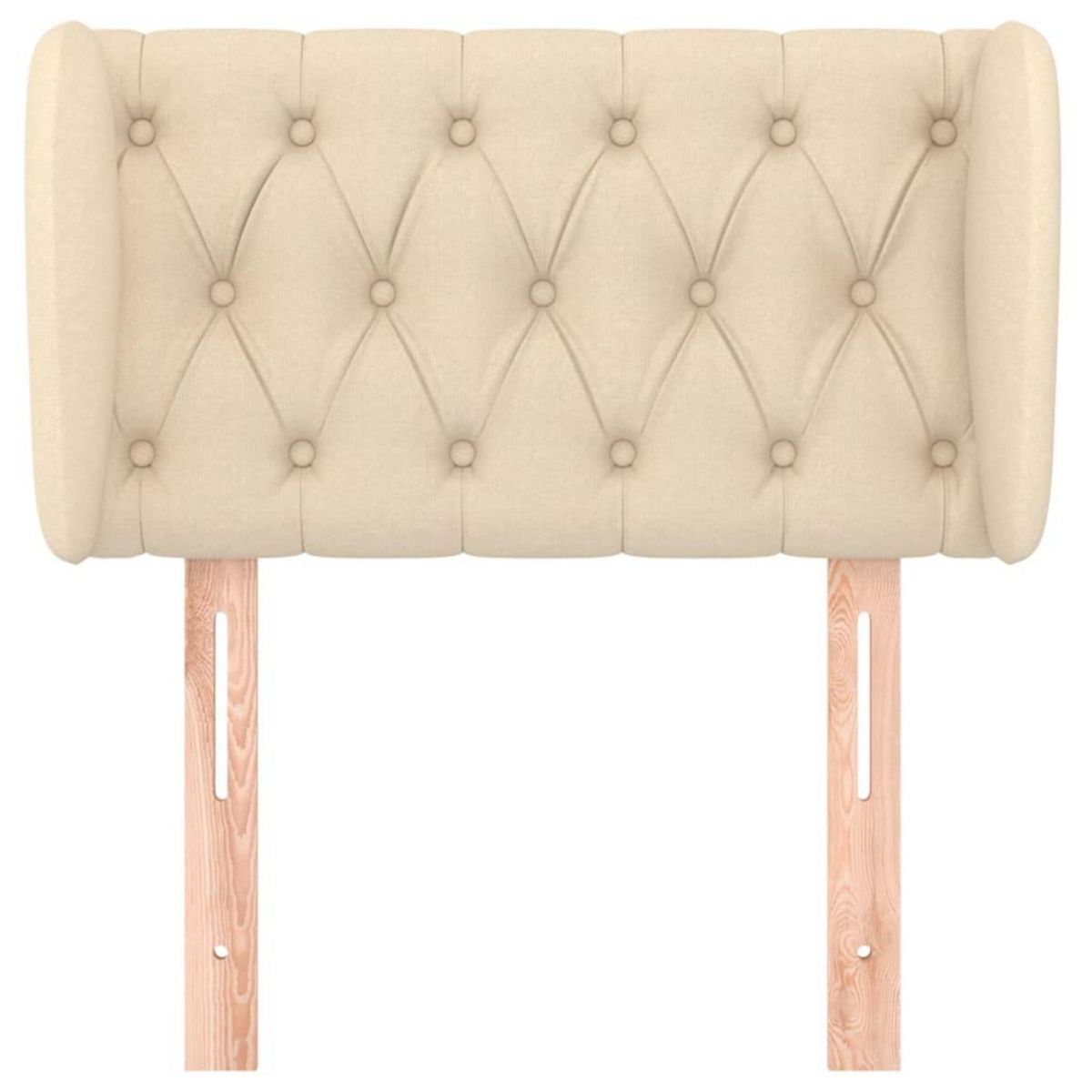 VIDAXL Tete de lit avec oreilles Creme 83x23x78/88 cm Tissu