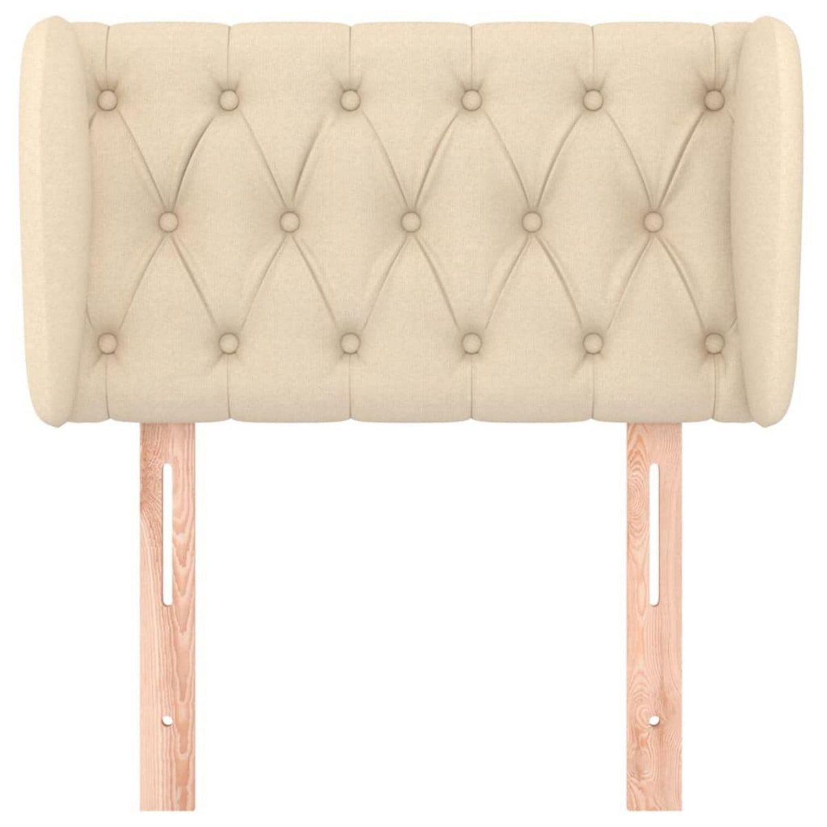 VIDAXL Tete de lit avec oreilles Creme 83x23x78/88 cm Tissu