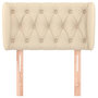 Voir la diapositive 3 : VIDAXL Tete de lit avec oreilles Creme 83x23x78/88 cm Tissu