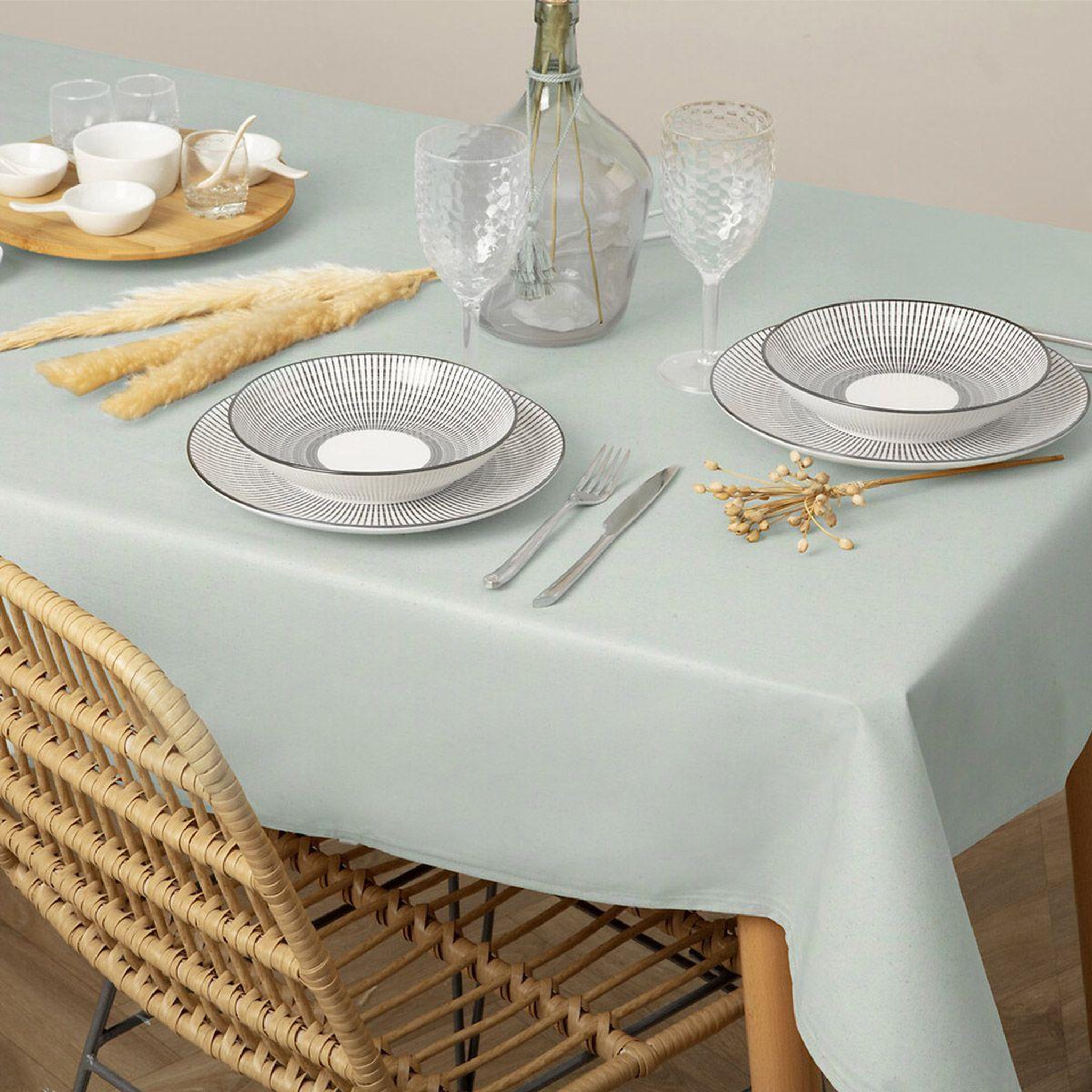 ATMOSPHERA Nappe enduit  end  150x250cm vert céladon