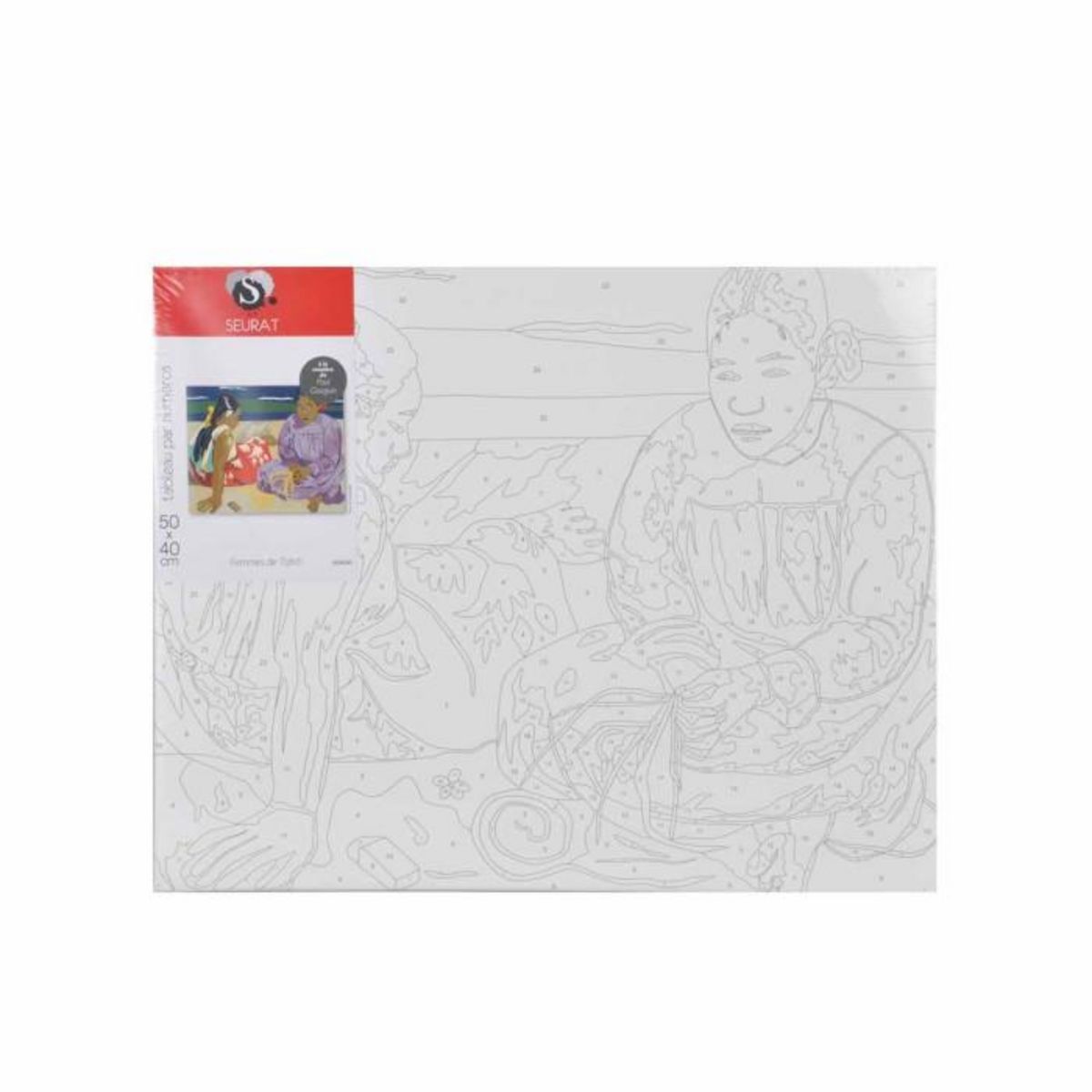 Paris Prix Peinture par Numéro  Femmes de Tahiti  40x50cm Blanc