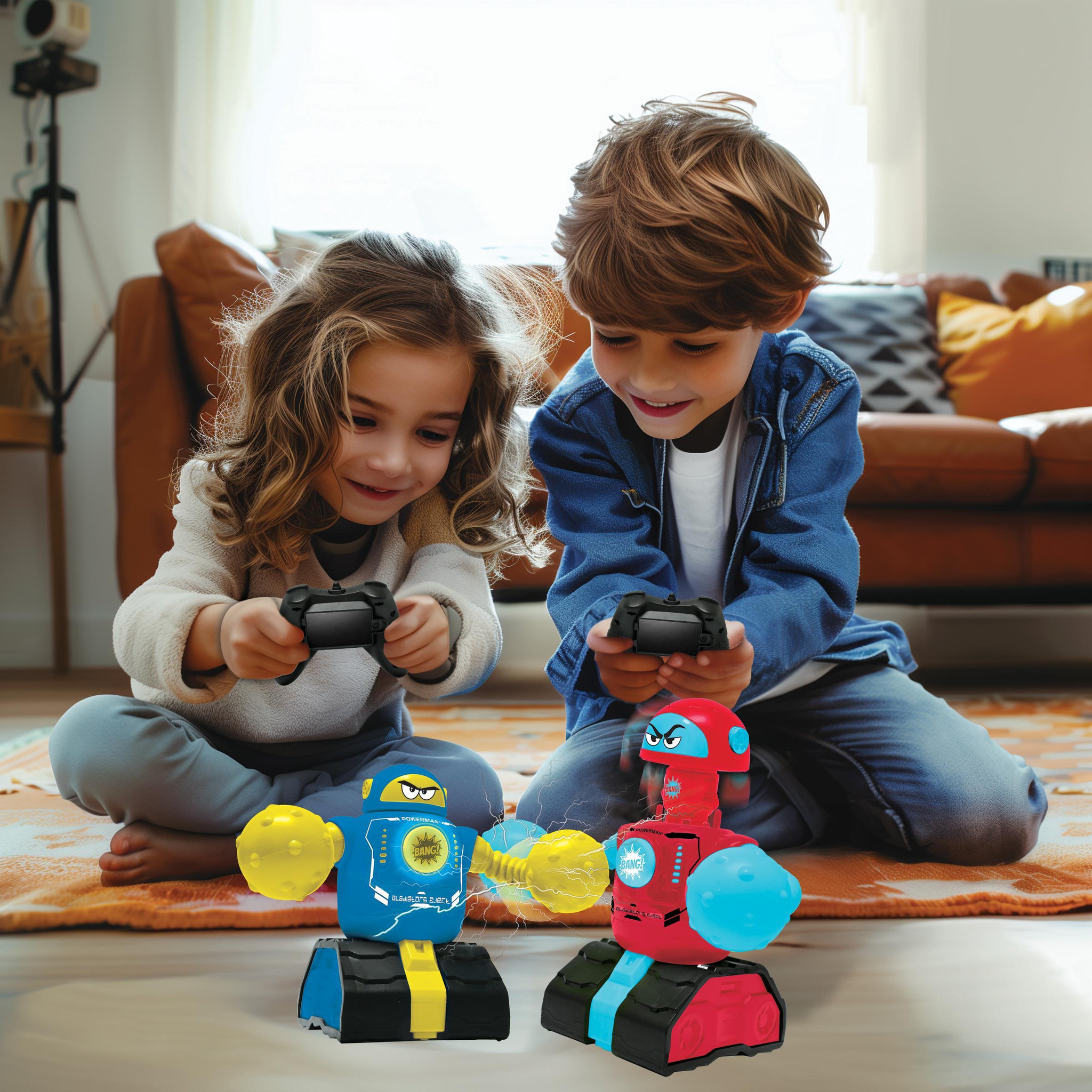 Voir la diapositive 5 : Lexibook POWERMAN® FIGHTERS – Ensemble de 2 Robots Combattants avec Figurines Éjectables, Effets de Lumière et de Son