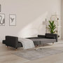 Voir la diapositive 3 : VIDAXL Canape-lit a 2 places avec deux oreillers Gris fonce Velours