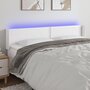 Voir la diapositive 1 : VIDAXL Tete de lit a LED Blanc 183x16x78/88 cm Similicuir