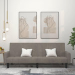VIDAXL Canape-lit a 2 places gris clair velours