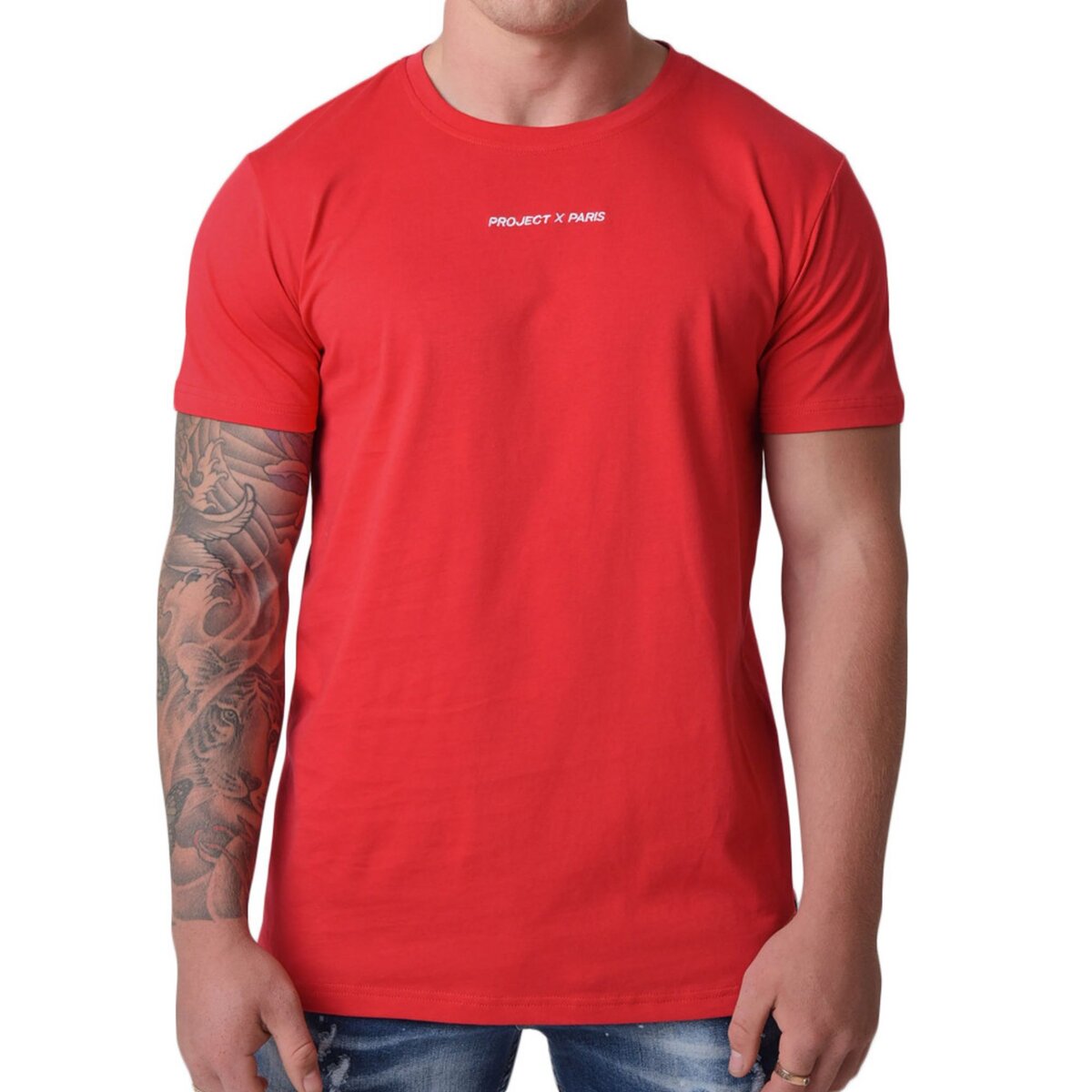 Tee shirt rouge discount homme