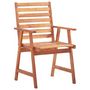 Voir la diapositive 3 : VIDAXL Chaises a manger d'exterieur lot de 6 et coussins Acacia massif