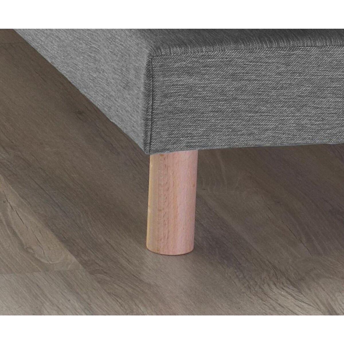 IDLITERIE Sommier tapissier à lattes gris chiné Made in France