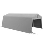 OUTSUNNY Tente garage carport dim 6L x 3,3l x 2,4H m acier galvanisé robuste PE haute densité 150 g/m² imperméable anti-UV gris