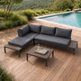 Voir la diapositive 5 : CONCEPT USINE Salon de jardin 3-4 places avec table basse gris foncé MAJURO