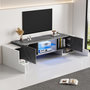 Voir la diapositive 5 : MERAX Meuble tv blanc 180cm mdf