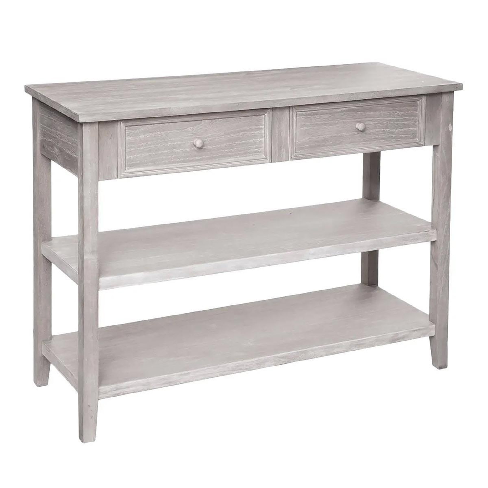 Voir la diapositive 1 : ATMOSPHERA Console 2 tiroirs en bois  charme  110cm naturel