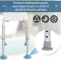 Voir la diapositive 6 : HOMCOM Siège de douche réglable en hauteur tabouret de douche ergonomique pieds antidérapants charge max. 136 Kg alu HDPE blanc