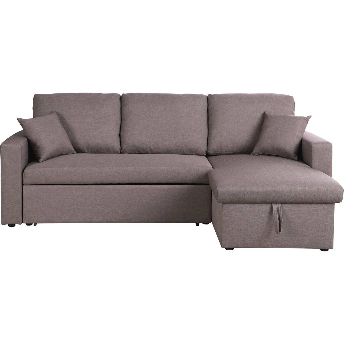 Habitat et Jardin Canapé d'angle convertible/ réversible avec coffre  Alain  - 3 places - Taupe