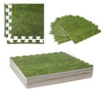 WERKAPRO Dalle pour piscine imprimé gazon  50x50cm  1cm épaisseur 8 pièces WERKA PRO