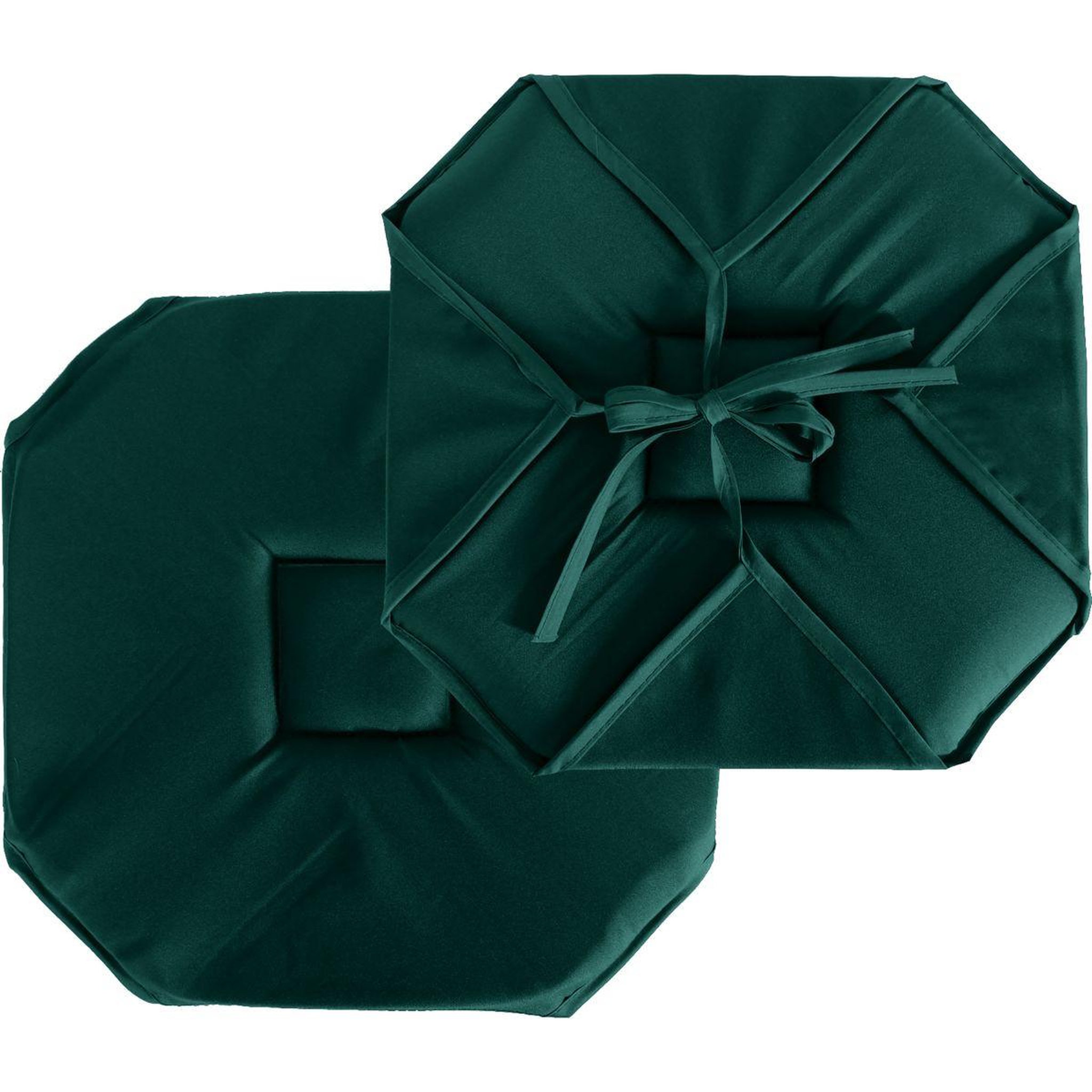 ENJOY HOME Galette de chaise uni  basic  40x40cm vert foncé