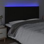 Voir la diapositive 3 : VIDAXL Tete de lit a LED Noir 200x5x118/128 cm Tissu