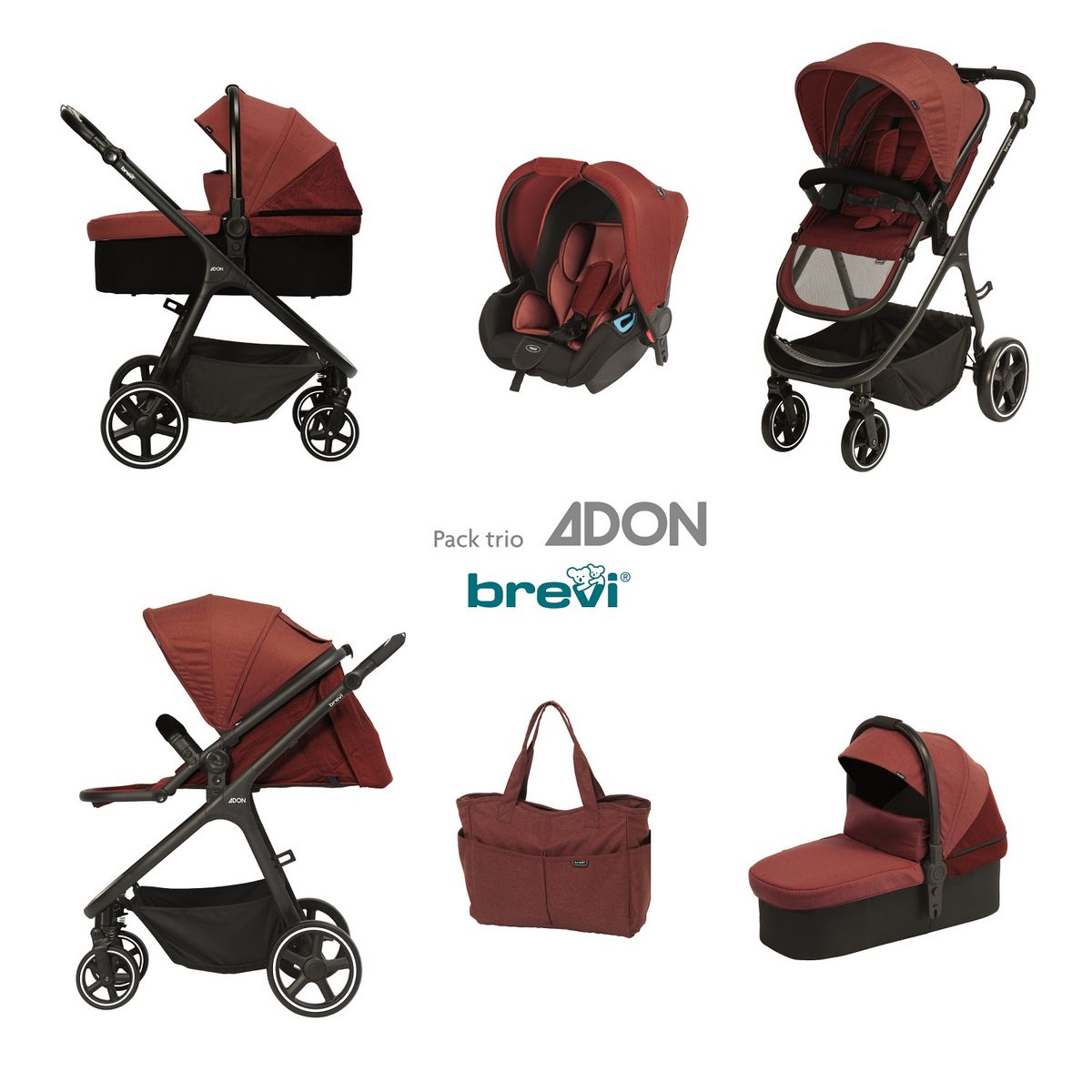 BREVI Poussette trio Adon 