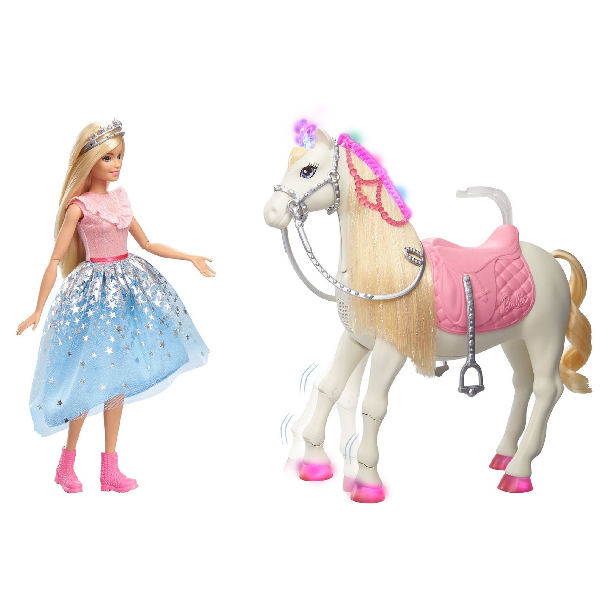 Voir la diapositive 2 : BARBIE Poupée Barbie Princesse et son cheval merveilleux 